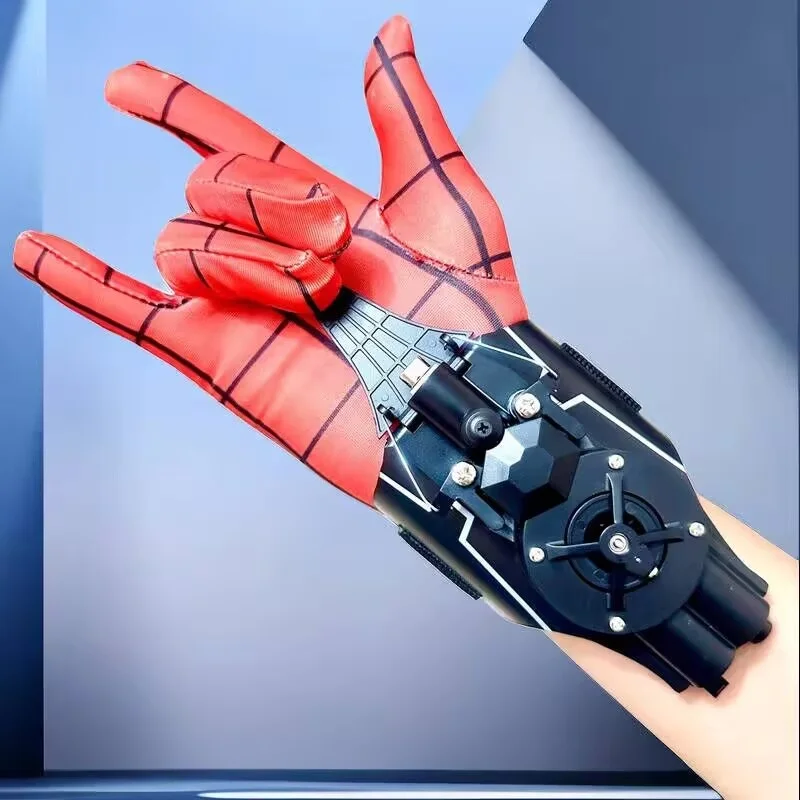 Tiradores de tela de Spider-Man, lanzadores de muñeca, accesorios de Cosplay de Peter Parker, juego de dispositivos de tiro, juguete para regalo favorito para niño
