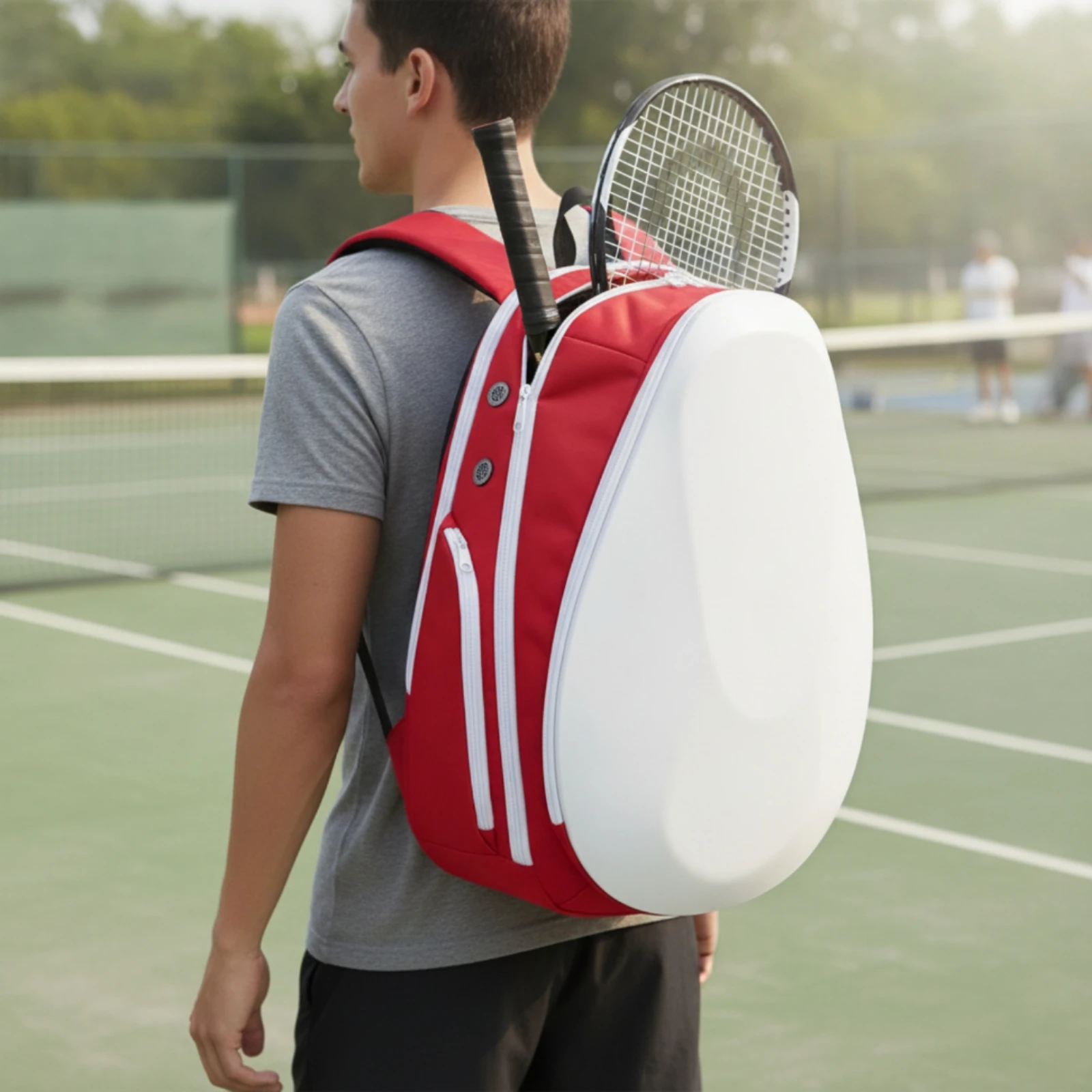 Backpack Racket Bag - テニスラケットバックパック 長持ちするテニスバックパック スポーツバッグ パッド入り防水 通勤、練習、旅行に最適