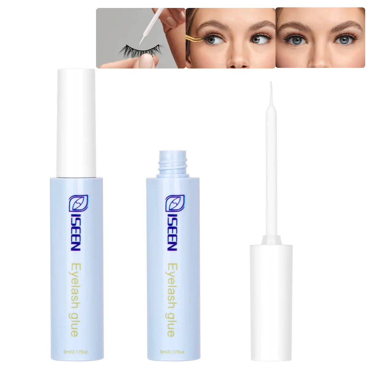 5 ml Streifen-Kleber für falsche Wimpern, schnell trocknend, langlebig, stark, keine Reizung, Wimpernkleber