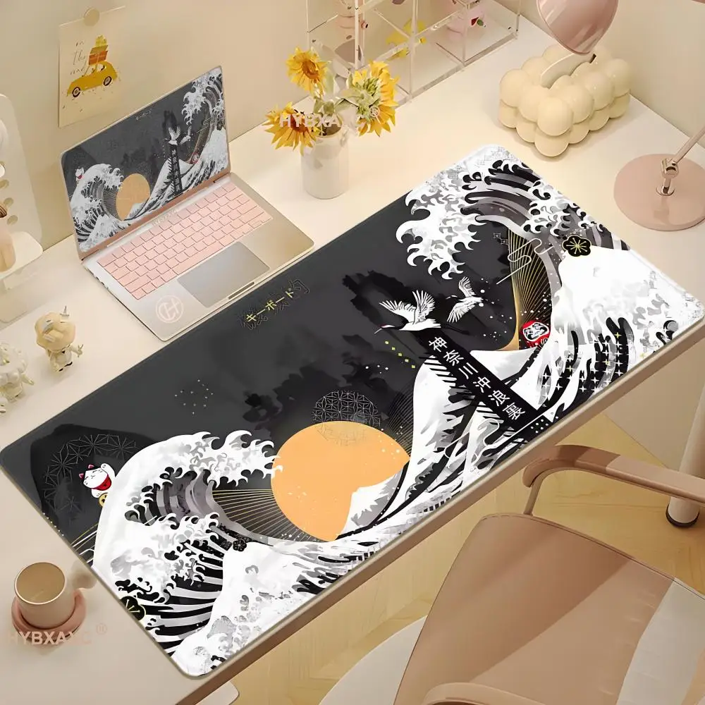 

Personalized Art Gaming Mouse Pad Gamer Large Mouse Mat Great Wave Big Mouse Pads Pc Computer HYBXAXC XXL Laptop HD Desk Mats