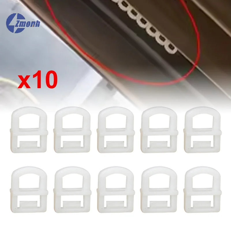 New！10pcs Car Curtain Track Wheel Buckle Truck Curtains Track Suspension Ring Pulley Sliding Ball Curtain Rail Clips Hook