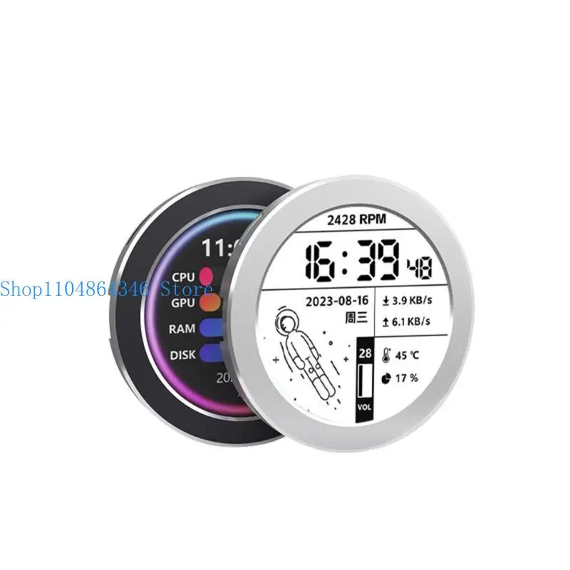 5asd 2.8inch LCD USB Round Computer Monitor Display Screen Type C Secondary Screen