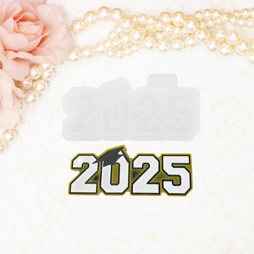 2 Stück Schlüsselanhänger-Formen, 2025 Grad, Hut-Anhänger, Harzform, Rucksack-Anhänger, Abschlussfeier, Zubehör, Schlüsselanhänger, Telefonketten, langlebig