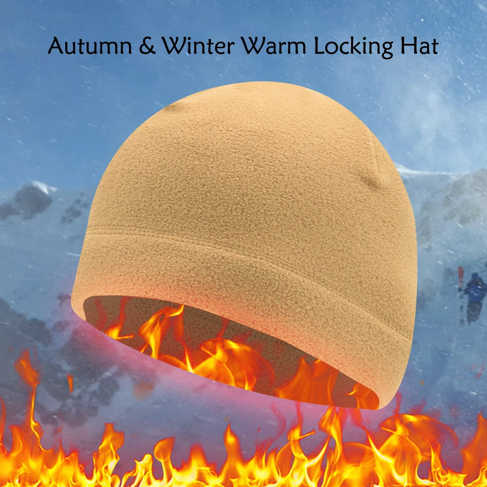 Outdoor Polar Fleece Warm Cap Beanie Cycling Running Sport Windproof Head Wrap Cover Ear Protection Headband Hat Climbing Skiing