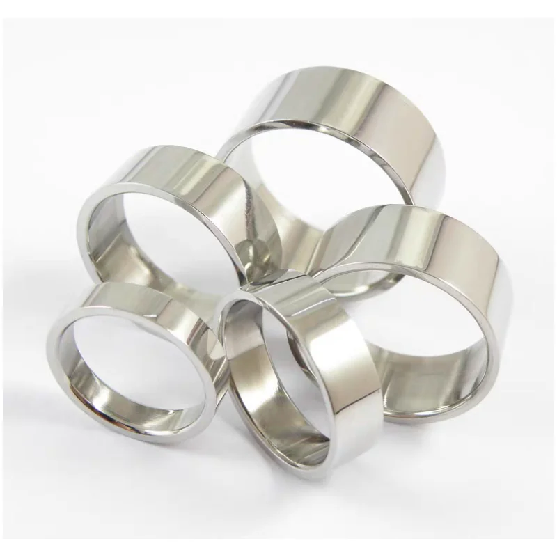 36/100pcs Wholesale Stainless Steel Rings 4/6/8MM for Men and Women Fashion Jewellery Charms Accessories - Product Main Image