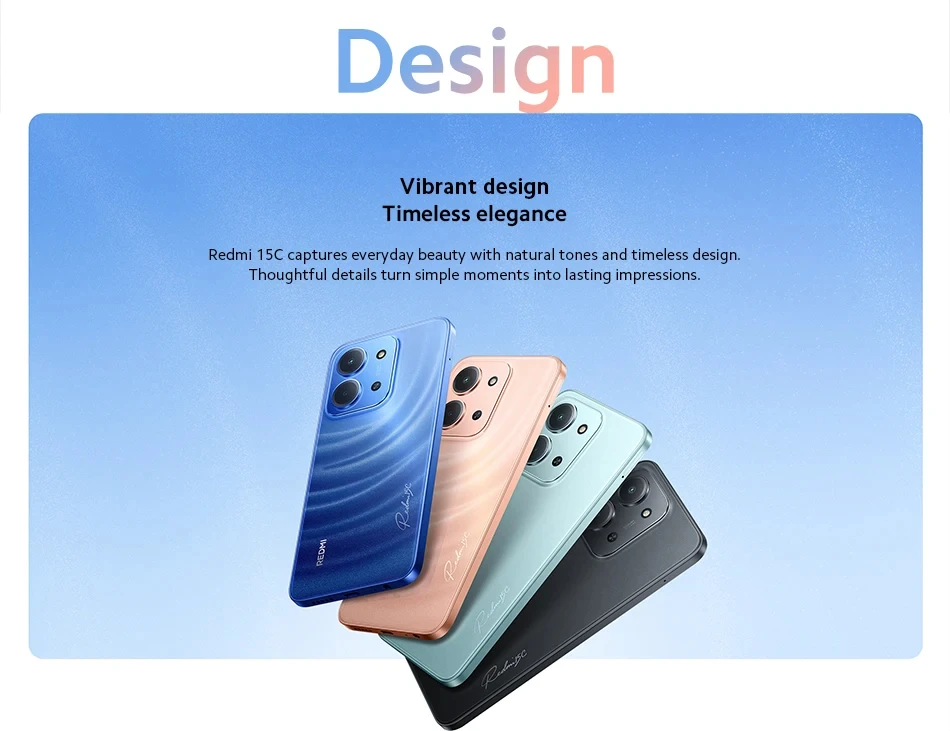 Gobal Version Xiaomi Redmi 15C Smartphone 6.9" MediaTek Helio G81-Ultra CPU 6000mAh Battery 50MP Camera