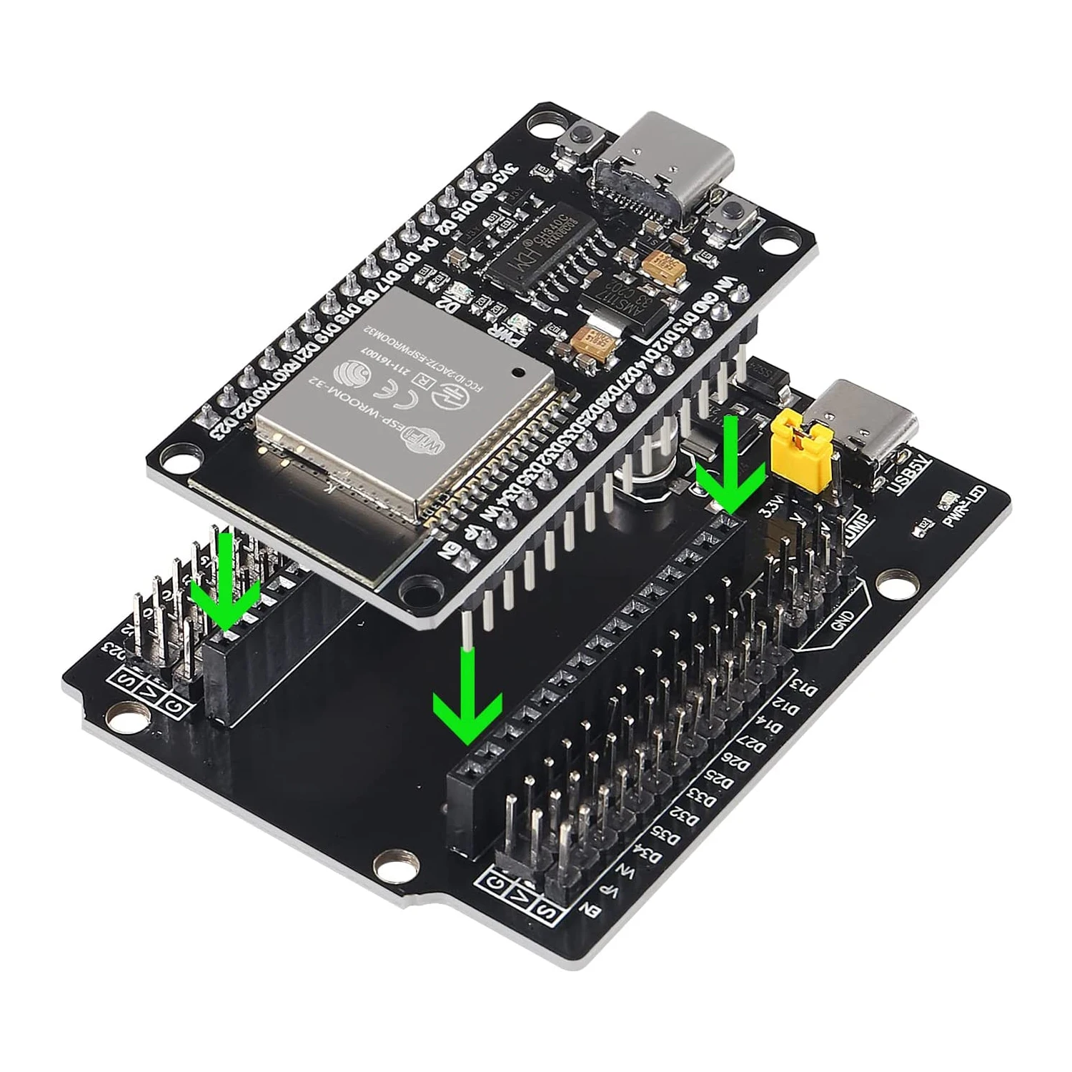 ESP32 Development Board Expansion Board TYPE-C USB CH340C WiFi+Bluetooth Ultra-Low Power Dual Core ESP32-DevKitC-32 ESP-WROOM-32