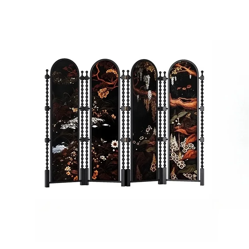 

Solid wood folding screen