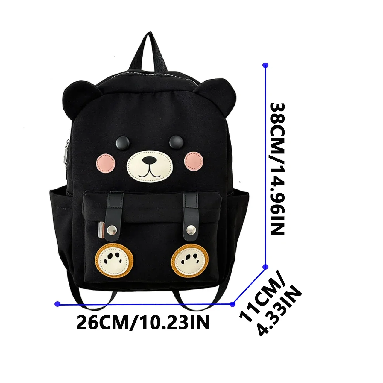 Campus cute backpack, fashionable puppy shaped backpack, waterproof and lightweight for elementary school students and teenagers