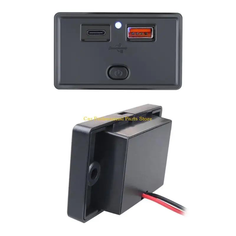 

R53D Dual USB Fast Charging For Car Motorcycle for Camper Socket Adap