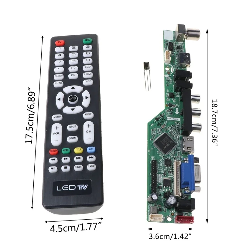 scheda driver controller LCD universale V29 Interfaccia USB VGA Sostituisci SKR.03 T.V56.03 T.V53.03