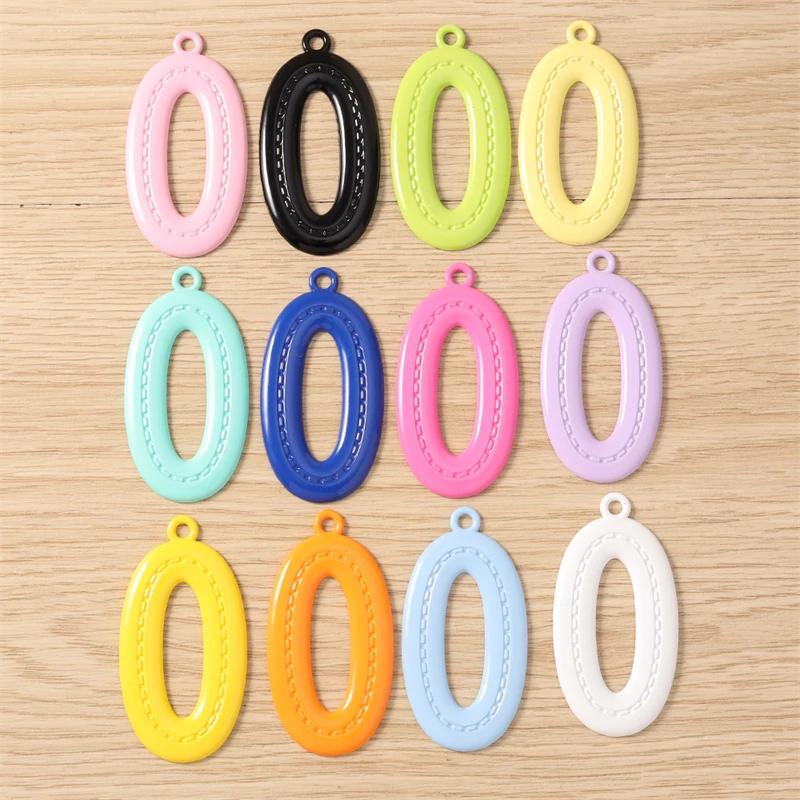 5 Stück niedliche, bunte Metallanhänger mit den Zahlen 0-9 zum Basteln von Schmuck, Halsketten, Ohrringen, Schlüsselanhängern und für DIY-Bastelarbeiten. – Detail 5