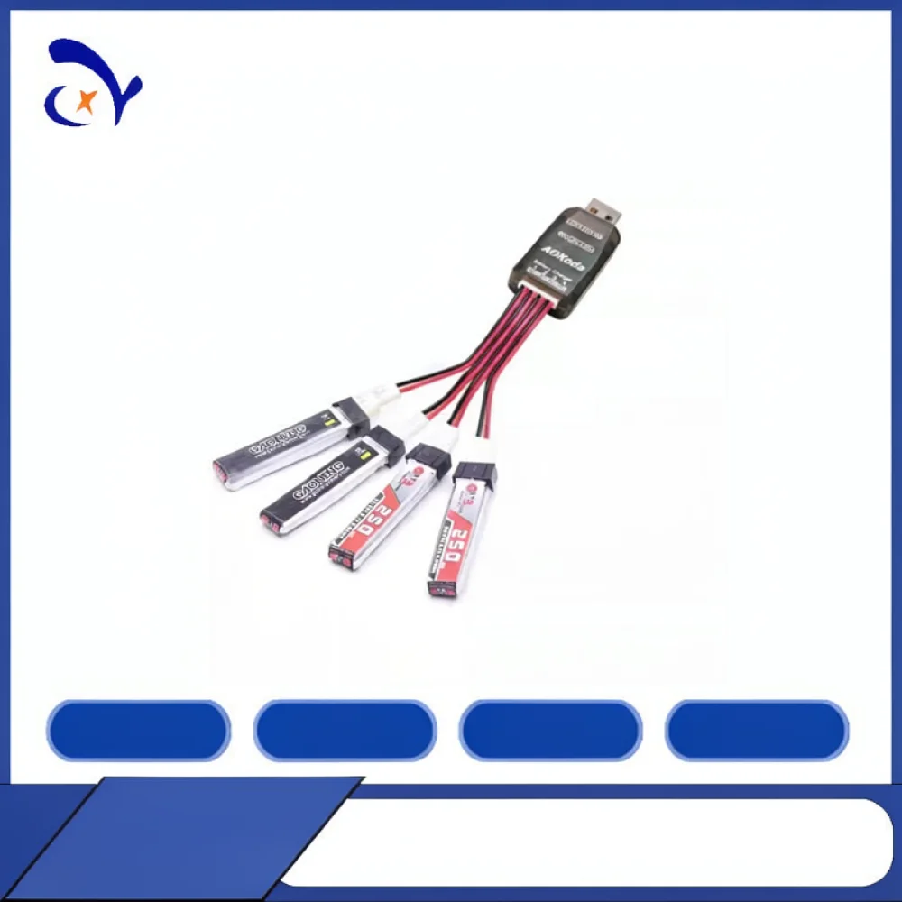 For AOKoda CX405 1S Battery Charger USB Interface 4 Channel Charging Device PH2 0 Plug Portable Power For RC Models