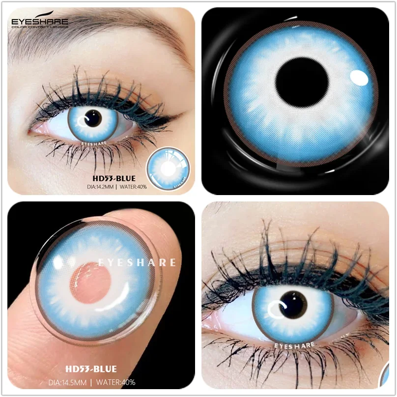 EYESHARE 1 Pair(2pcs) Colored Contact Lenses For Eyes New Cosplay Blue Lenses Eyes Contacs tens Yearly Beauty Makeup Color Lens