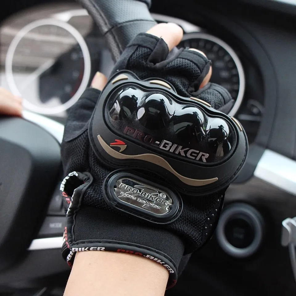 

Motorcycle Gloves Half Finger Breatheable for MTB Cycling Bike Offroad Riding Summer Driving Protective Gear Adjustable Wrist