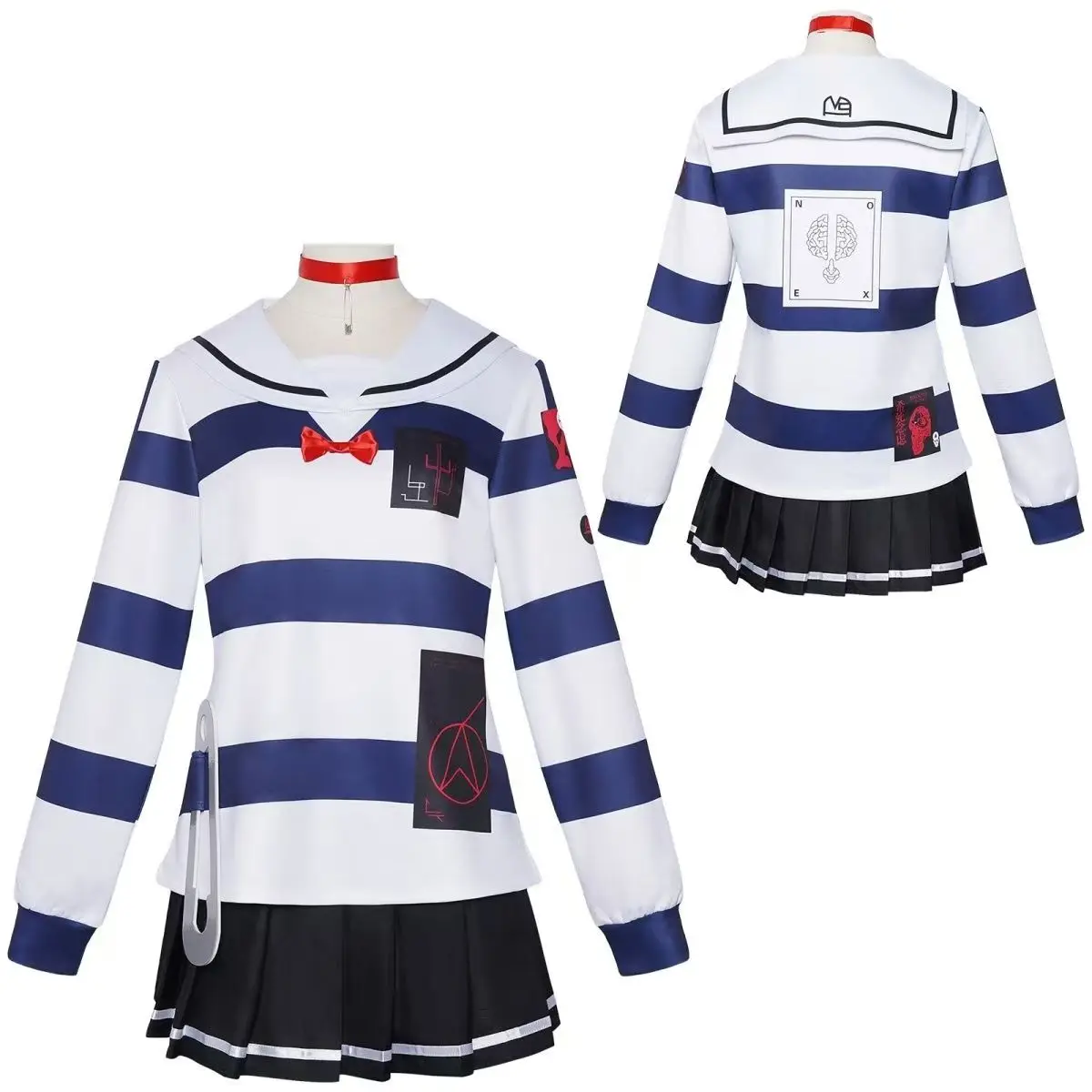 

Final Defense Academy Cosplay Attire from Hundred Days War Chronicles - Kirifuji Nozomi and Amamiya Taibi Costumes for Gaming