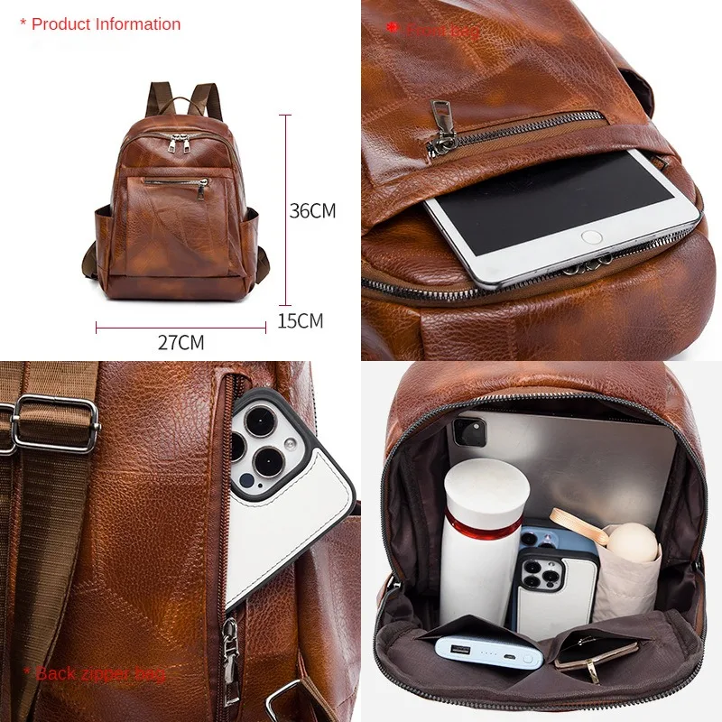 Backpack Women's 2023 Retro Women's Outdoor Travel Backpack Large Capacity Casual Backpack Women's Bag