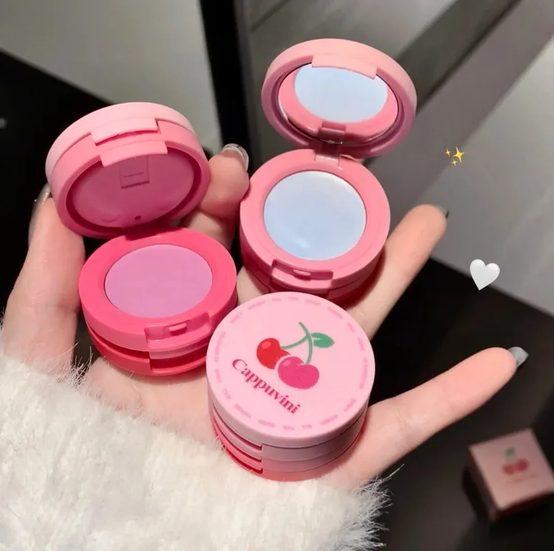 3 In 1 Blush Crème Modder Mousse Blusher Palet Rose Kersenwang Tint Blusher Make-Up Matte Perzik Rouge Contour Gezichtscosmetica