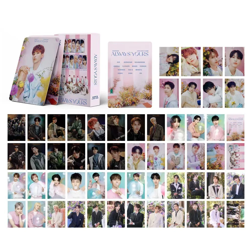 55 قطعة/المجموعة الصبي المعبود ألبوم جديد تسرب يشعر سلسلة بطاقات الصور JEONGHAN HOSHI WOOZI THE8 DK HD طباعة لومو بطاقات المشجعين هدية