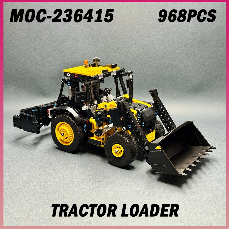 

968 шт. MOC-236415 бульдозер трактор-погрузчик модель строительные блоки набор городская строительная инженерная грузовик игрушки для мальчиков Рождественский подарок