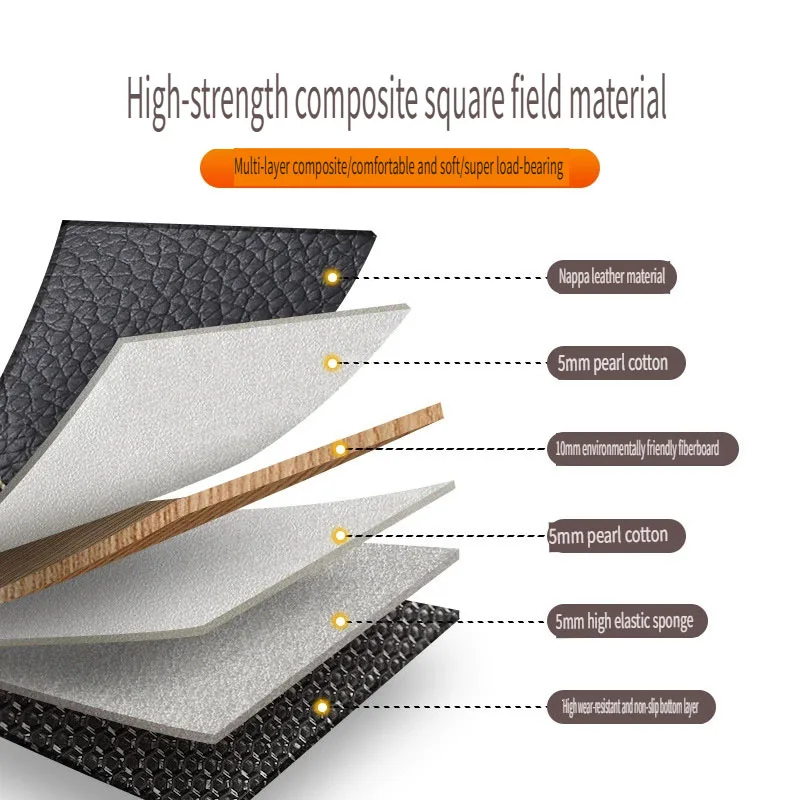 Large Size Car Travel Bed for Rear Seat Foldable Sleeping Pad for Car Traveling Wear-Resistant PU Travel Mattress for Suv Sedan