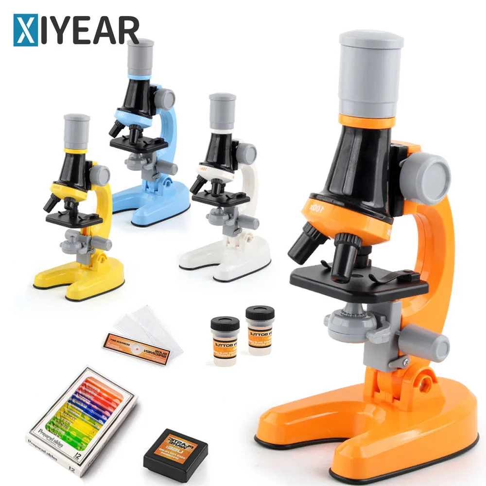 

Children's microscope HD deluxe version of the optical microscope set of science experiment toys for primary school students