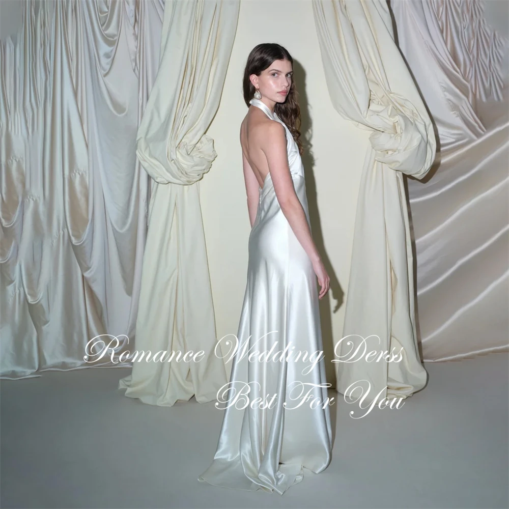 Sexy Falten Neckholder Meerjungfrau Brautkleider Frauen 2026 Ärmellos Rückenfrei Sweep Zug Brautkleid Vestidos De Novia Angepasst