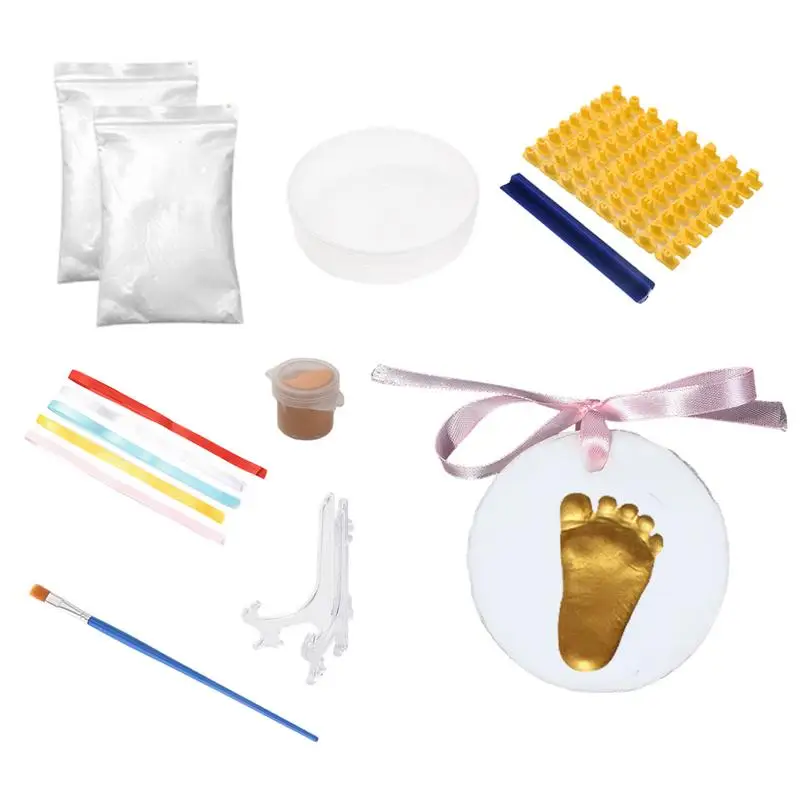 Baby Handprint Kit Handprint Footprint Ornament Kit DIY Inkless Hand And Footprint Art Craft Keepsake Capture Memories Hand Foot