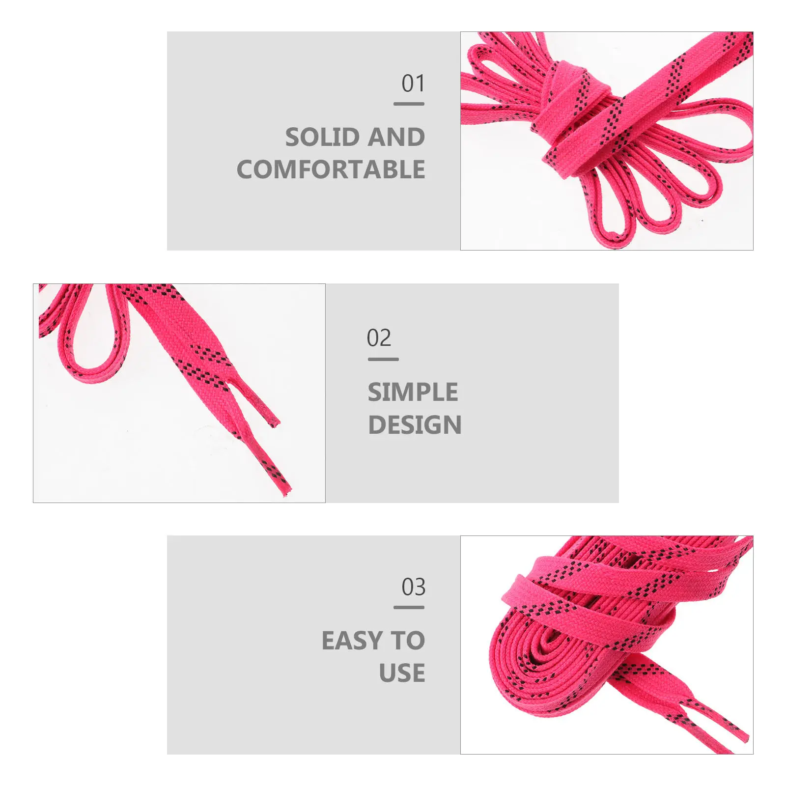1Pair Premium Waxed Hockey Laces Ice Skating Accessories Ice Hockey Equipment Roller Skate Laces Skates Shoelaces Long Wear