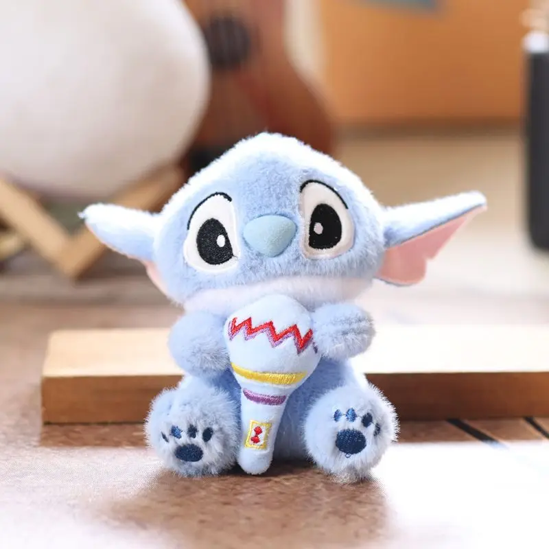 LLavero Kawaii, llavero de punto, accesorios Lilo & stitch, llavero de felpa, muñeca, juguete de peluche, mochila, bolso colgante, llavero de coche para niña