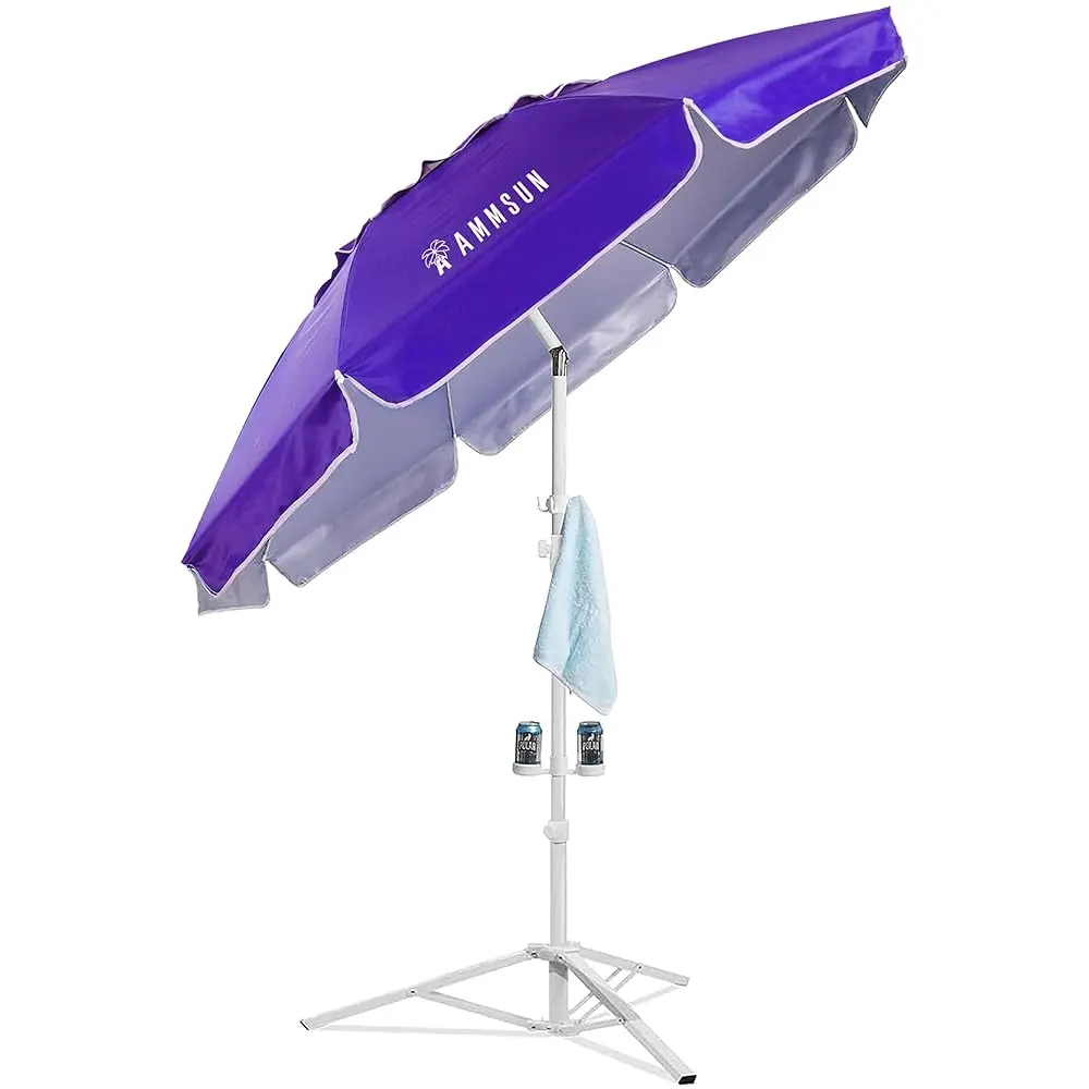 

Shade Umbrella, Premium Portable Umbrella With Stand, 6.5Ft Lightweight Free Standing Canopy For Sporting Games, Adjustable Sun