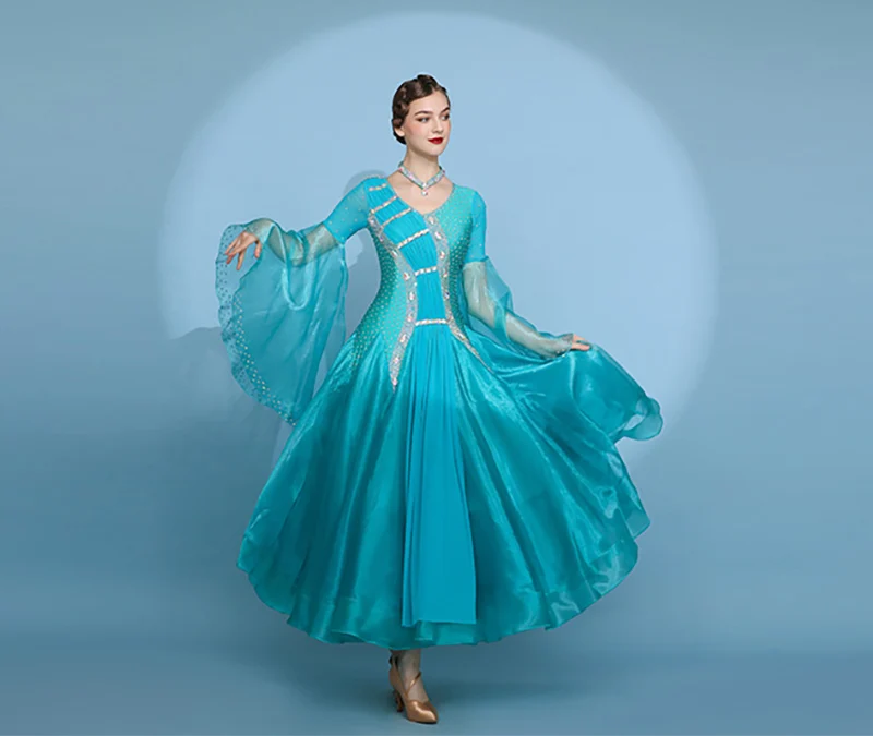 Ballroom Waltz Dance Dresses nuova personalizzazione avanzata Tango Flamenco gonna donna Modren Ballroom Competition Dance Dress