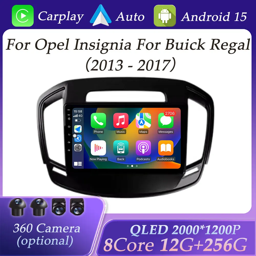 

For Opel insignia for Buick Regal 2013 - 2017 Car Radio Video Multimedia Player Split Screen GPS Navi DSP Stereo QLED Screen BT