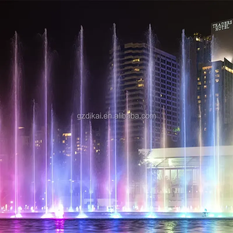 RGB DMX512 Stainless Steel Musical Dancing Water Fountain for Outdoor Indoor Garden Party Wedding Decoration Light Show