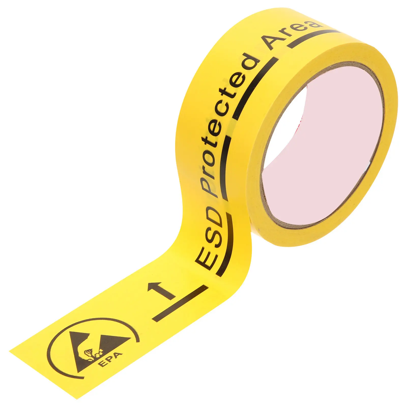

1 Roll Static Warning Tape Anti Static Caution Sticker Strong Adhesion Easy Apply Warning Decal for Electronic Packaging