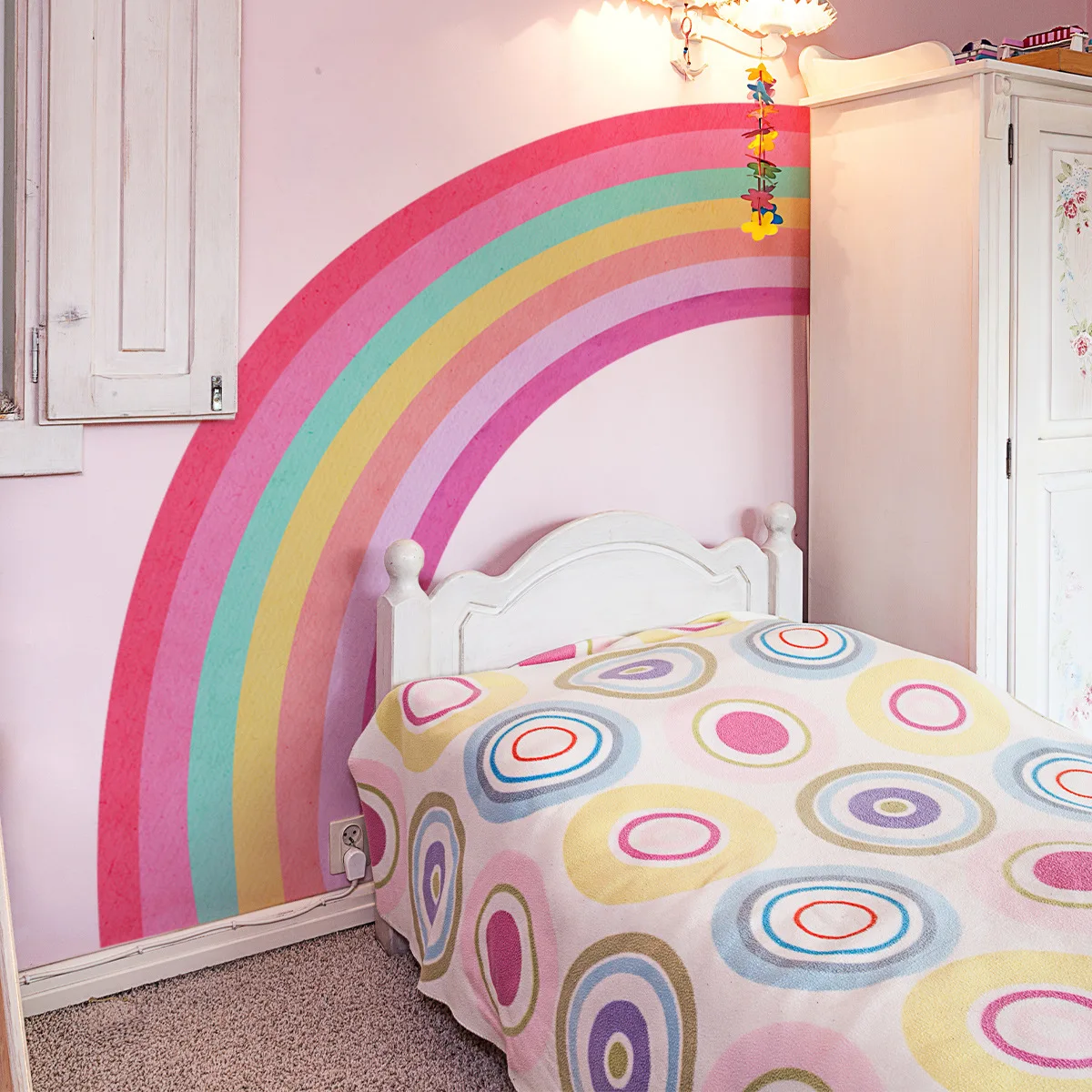 

Large Rainbow Color Room Decorative Background Self-Adhesive Wall Sticker Removable Wall Sticker
