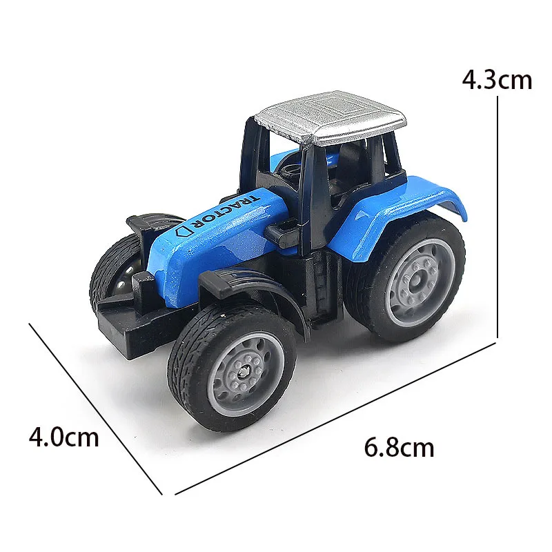 1 pz modelli di trattori in lega + PVC giocattoli mini 7 cm decorazioni per veicoli agricoli collezione ornamenti bambole per bambini regalo per bambini