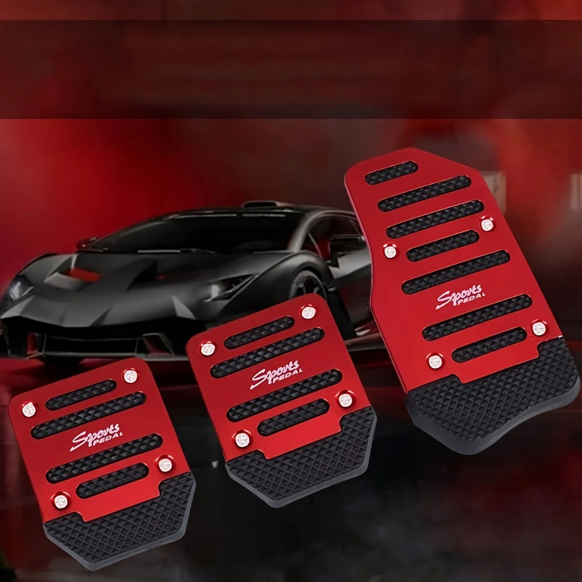 Automotive Supplies General Motors Accelerator Foot Pedal Anti slip Foot Mat Set Pedal Red Anti slip Tool Interior Decoration