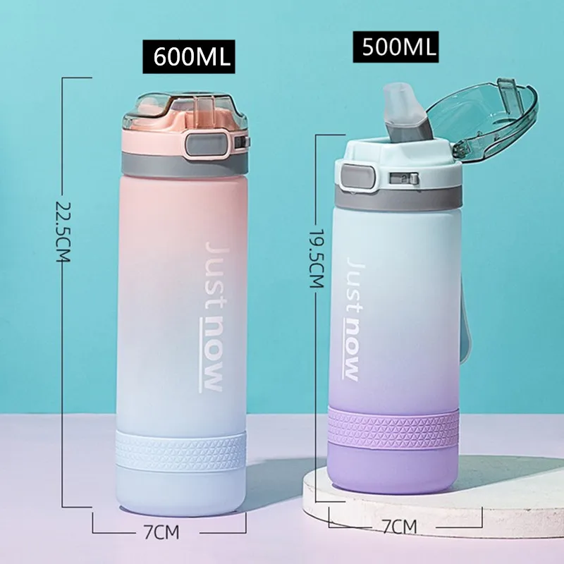 600ml New Fashion Water Bottle Items Portable Outdoor Shaker Sport Cute Drinking Plastic Water Bottles For Girls