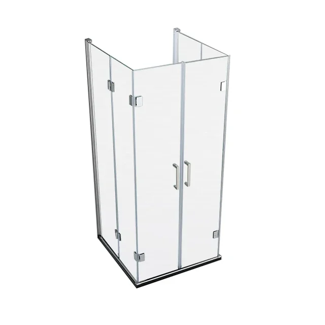 Bi Folding Bathroom Frameless Desgin Shower Door Shower Enclosure With 6mm Tempered Glass