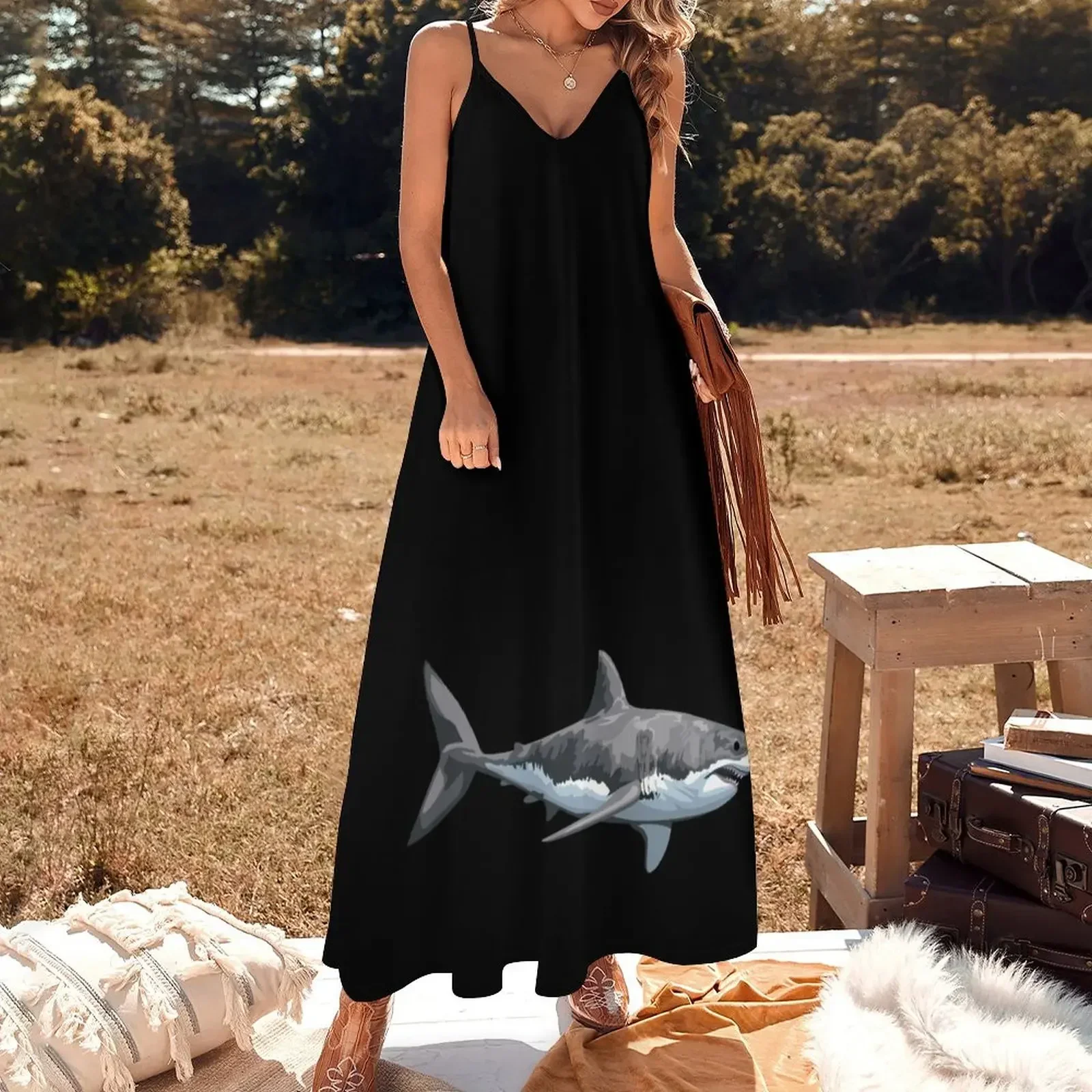 Great White Shark Sleeveless Dress birthday dress summer dresses ladies 2025 dress for women