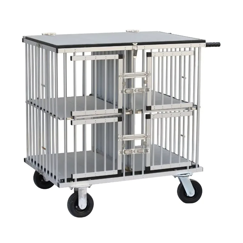 KB-511AAF Four Berth Dog Show Trolley the Best Helper for Your Show a Better Aluminum Dog Trolley