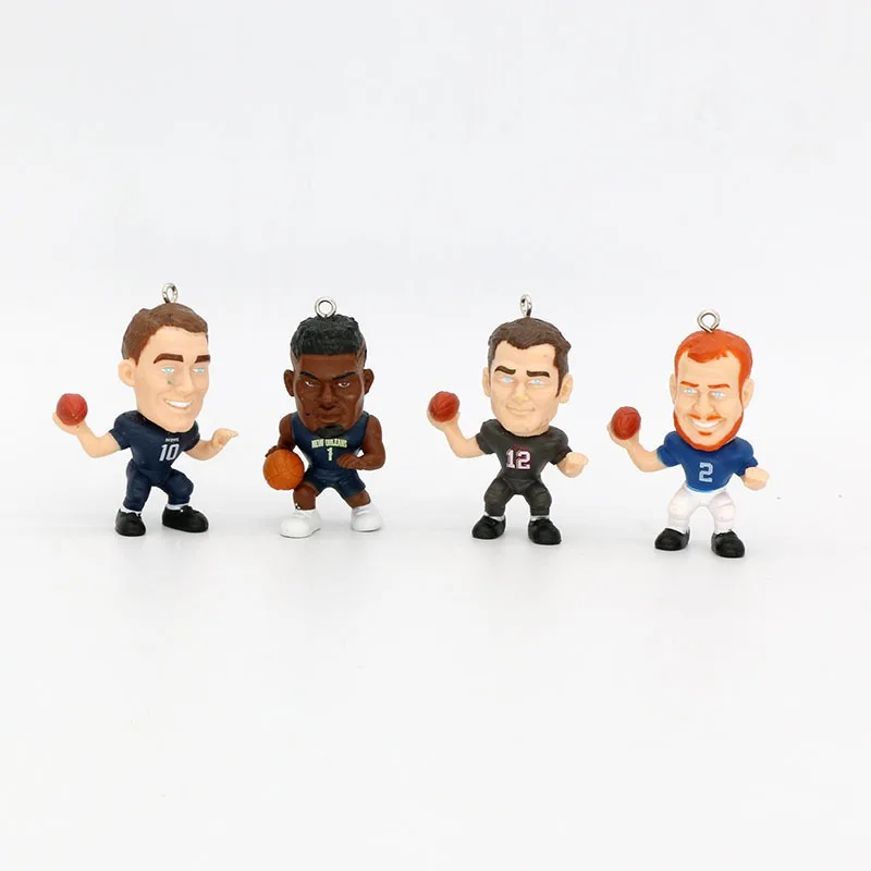 NBA Footballer Figure Kevin Garnett Tim Duncan Allen Iverson Amare Stoudemire Steve Nash Bag Pendant Toy