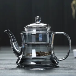 Creative Glass Tea Infuser Cup with Filter Transparent Flower Teacup Heat-resistant Fruit Tea Mug Drinkware