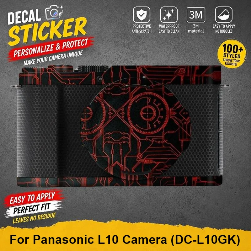 For Panasonic L10 Camera (DC-L10GK) Skin Sticker Vinyl Protective Wrap Anti-Scratch Premium Personalized Decal Color blocking