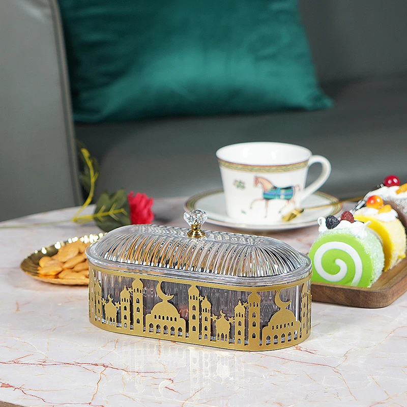 Ramadan Candy Box Eid Decoration Eid Mubarak Candy Snacks Desktop Storage Trays Ramadan Accessories Home Ramadan Decoration