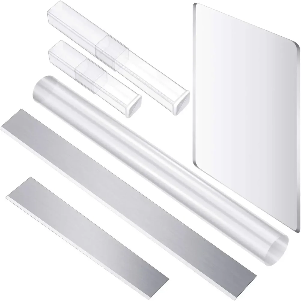 

4Pcs/Set Acrylic Clay Roller Shape Polymer Clays Cutters Carbon Steel Blades for DIY Shaping Modelling Sculpting Ceramic Tools