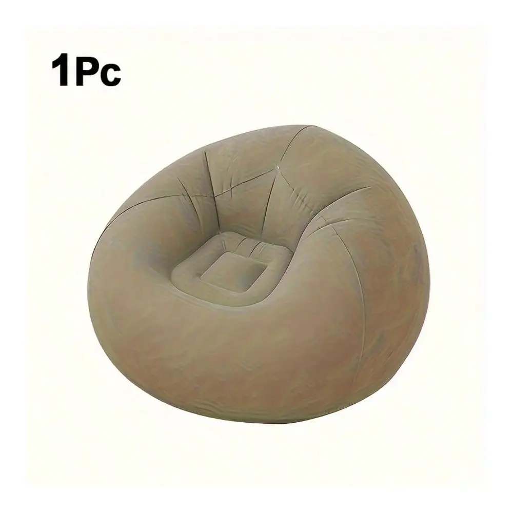 

1Piece Inflatable Bean Bag Chair Soft And Comfortable Lounger, Round Single Sofa For Indoor And Outdoor, Living Room, Office, P