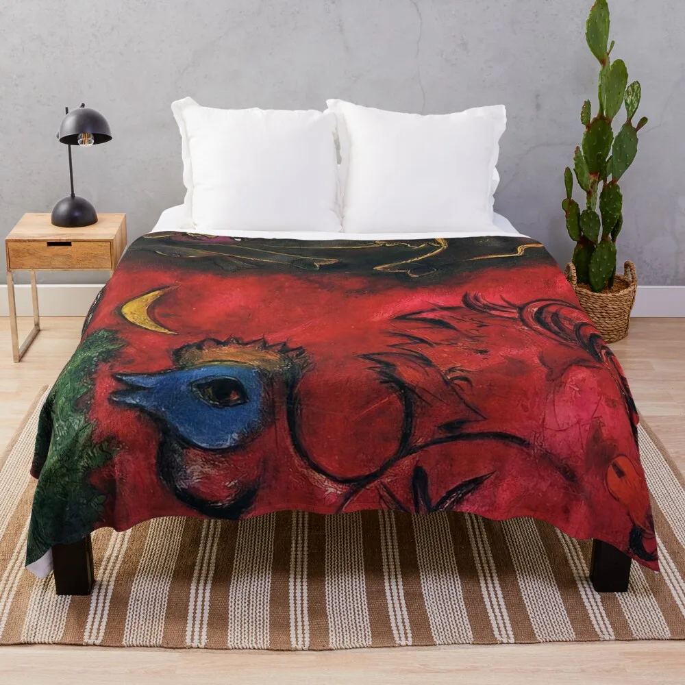 

marc chagall surrealism art Throw Blanket blankets and throws Soft Plaid Giant Sofa Plush Blankets