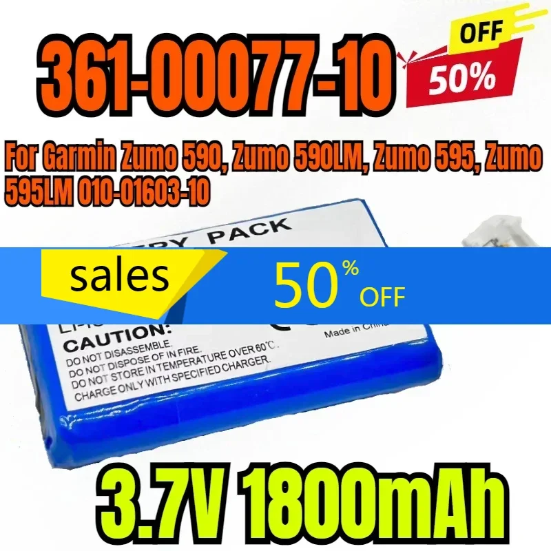 

3.7V 1800mAh GPS, Navigator Battery 361-00077-10 for Garmin Zumo 590,590LM,595, 595LM 010-01603-10